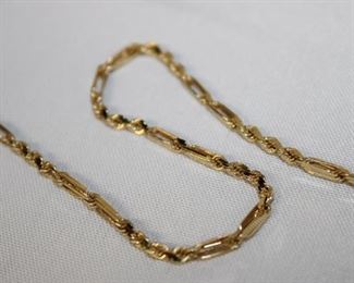 14k yellow gold  20" necklace 12.5 grams