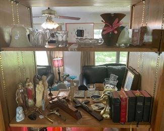 Lots of Catholic icons  and sick call crucifix and rosaries