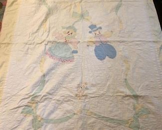 Vintage Hand made baby quilt