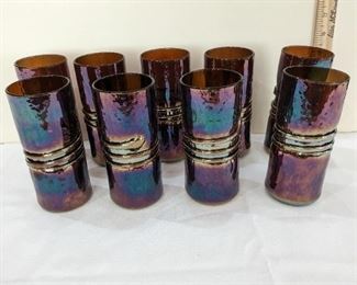 LOT 307 ESTEBAN PRIETO TUMBLERS SET OF 9