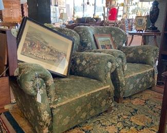 Green Accent Chair Pair $450