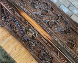 Dragon Carved Asian Trunk - Very nice.
