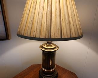 Two Brass Base Lamps