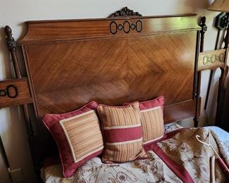 Vintage Double Size Headboard - One of the Matching Vintage Pieces. Double Size Mattress/Box Springs. Comforter Set.