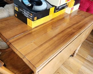 Vintage Fold Down Table with Vintage Chairs