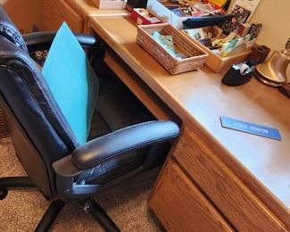 Desk, Desk Chair and Stationery