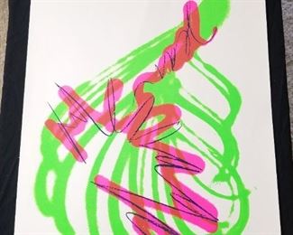 Lot # 55 ~ Large Lithograph Poster From 1973 Art Exhibit Jean MESSAGIER Paris France ~ 17.5" x 25.5"