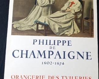 Lot # 61 ~ Original Vintage Lithograph Poster ~ Philippe De Champaigne - Orangerie Des Tvileries - 1952 ART EXHIBIT Paris