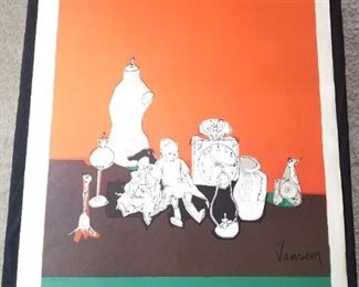 Lot # 69 (b) ~ Vintage Mourlot Lithograph - Les peintres témoins de leur temps - Jansem 1973 ~ NUMBERED 154/350