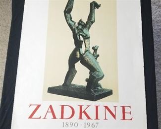 Lot # 71 ~ Original Vintage Mourlot Lithograph Poster Art Exhibit 1970 For Ossip Zadkine 1890-1967