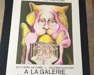 Lot # 45 ~ Original Cassé Lithograph La Galerie Esplanade de la Defense - Salon de Mai 1978~ Art Exhibit Poster
