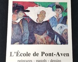 Lot # 16 ~ Original Vintage Paris Art Exhibit Poster Galerie "La Cave" L' École de Pont-Aven ~ Printed in France 16" x 24"