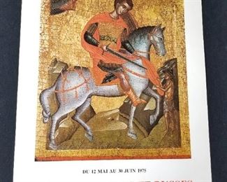 Lot # 32 ~ Original Vintage 1975 Paris Art Exhibit Offset Lithograph Poster Greek & Russian Icons 18" x 25"