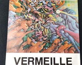 Lot # 34 ~ Original Vintage Offset Lithograph Poster For French Art Exhibit 1978 VERMEILLE ~ 17.5" x 22.5"