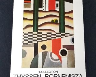 Lot # 37 ~ Vintage Original 1978 Paris Art Exhibit Promotional Offset Lithograph Poster Thyssen-Bornemisza Museum of Modern Art