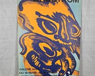 Lot # 5 ~ Galerie Ariel 1968 Original Poster, Printed in lithograph for the Artist's exhibition, Paris 21" x 28"