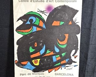 Lot # 102 ~ Original Lithographic Matte Poster FUNDACIÓ JOAN MÍRO EXHIBITION 1976 ~ Barcelona 20" x 28"