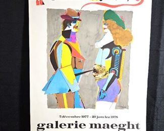 Lot # 103 ~ Original Galerie Maeght, Paris, Art Exhibition Lithographic Poster Richard Lindner 1977 "Lovers With a Tiger"