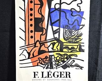 Lot # 104 ~ Fernand Léger Original Mourlot Lithographic Art Exhibit Poster 1962 in Zurich, Switzerland 19" x 26"