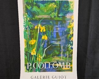 Lot # 117 ~ Original Vintage Art Exhibit Lithographic Poster ~ Paul Collomb 1978 Paris Galerie Guiot ~ 19" x 28.5"