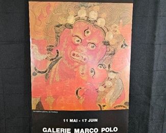Lot # 87 ~Vintage Original Offset Lithograph Art Poster Divintes Terribles du bouddhisme Vajrayana Galerie Marco Polo, 1978