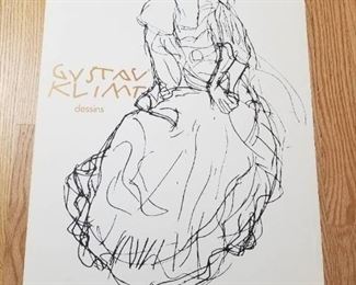 Lot # 84 ~ Original Vintage French Art Exhibit Poster Gustav Klimt Drawings ~ Paris 1977 ~ Poster Printed in Belgium