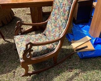 Brocade rocking chair 