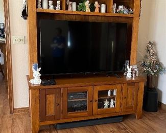 Entertainment center, two  pieces - large enough for a 60" television                                                                                                      the television is a 55" Fire TV (smart television is SOLD)