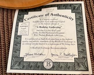 An Olde-Fashioned Christmas With Thomas Kinkade - " Collection " A Holiday Collection" with Certificate of Authenticity