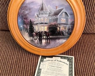 •	An Olde-Fashioned Christmas with Thomas Kinkade Collection " A Holiday Gathering" with Certificate of Authenticity
