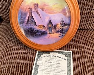•	An Olde-Fashioned Christmas with Thomas Kinkade Collection  - "Christmas Tree Cottage" with Certificate of Authenticity