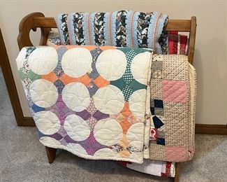 Quilts and quilt rack