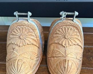 South America Hand Carved Wood Stirrups