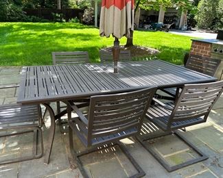 Summer Classics Aluminum Outdoor Table with 6 Chairs