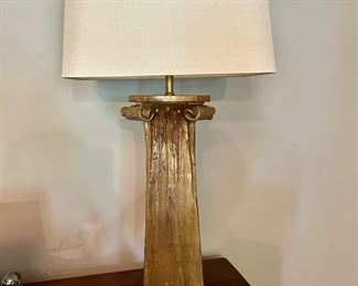 Michael Clement Corinthian Table Lamp in Bronzed Gold