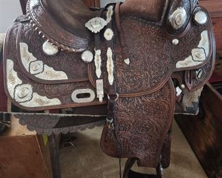  1980's Western Pleasure Riding vintage show saddle and collection