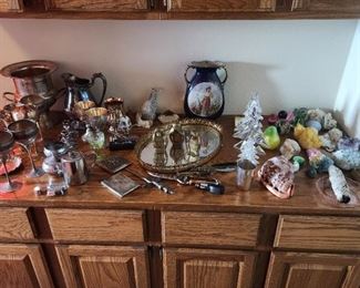 silver, brass,and rare earth stones