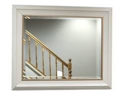 $40 USD      White & Gold Framed Wall Mirror SO171-19     Description: Simple and clean mirror perfect for adding light to a bathroom, bedroom or entry.

Dimensions: 35 x 29"H

Condition: Good condition.  Used solely for home staging.  Please check photos for nicks or wear.  We do our best to disclose any flaws. 

Local pick up NW Washington, D.C.  Contact us for shipper suggestions.     https://goodbyhello.com/products/white-mirror-so171-19?_pos=16&_sid=b8df54176&_ss=r