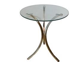 $100 USD     Round Three Curved Leg Pedestal Glass End / Side Table SO171-14     Description: Smooth and simple, this chrome snack table offers a modern feel. Constructed of metal, the base consists of three curved legs in a bright chrome finish. Complement the metallic radiance with a clear tempered glass top. Full of rounded and delicate details, this table creates an airy look in a variety of spaces. Create movement with the elegance of the curved base and reflective finishes.

Dimensions: 19.5 x 19.5 x 26"H

Condition: Good condition.  Used solely for home staging.  Please check photos for nicks or wear.  We do our best to disclose any flaws. 

Local pick up NW Washington, D.C.  Contact us for shipper suggestions.     https://goodbyhello.com/products/round-glass-end-table-so171-14?_pos=42&_sid=b8df54176&_ss=r