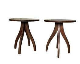 $200 USD      Pair of Threshhold Wood Accent Table with Curved Legs SO171-29     Description: Create a stylish spot for holding small essentials within arm's reach with this Surfside Round Wood End Table from Threshold™ designed with Studio McGee. Crafted from sturdy wood for lasting use, this end table has a round tabletop with stylish base to bring a modern-looking update to your interior design. Plus, a spacious tabletop offers plenty of room to display books or small items. Place this end table in your living room or office and top it with succulents or a table lamp for a sophisticated look.

Dimensions: 22 x 24"H

Condition: Good condition.  Used solely for home staging.  Please check photos for nicks or wear.  We do our best to disclose any flaws. 

Location: Local pick up NW Washington, D.C.  Contact us for shipper suggest       https://goodbyhello.com/products/pair-of-wood-side-end-tables-indonesia-so171-29?_pos=39&_sid=b8df54176&_ss=r