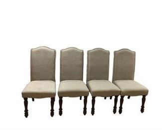$350 USD     Bowery Hill Transitional Brown Fabric Upholstered Dining Chair SO171-21     Description: When you’re a lover of stark contrasts, you’ll be smitten over this set of four fabric dining chairs. A fabric dining chair like this one makes quite the appearance with its nailhead trim, antique cherry finish, and solid wood frame. Padded fabric seats bring an extra special sense of style to your traditional dining room. 

Dimensions: 19 x 19 x 40"H

Condition: Good condition.  Used solely for home staging.  Please check photos for nicks or wear.  We do our best to disclose any flaws. 

Local pick up NW Washington, D.C.  Contact us for shipper suggest     https://goodbyhello.com/products/4-silver-dining-side-chairsso171-21?_pos=35&_sid=b8df54176&_ss=r