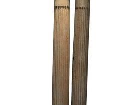 $750 USD     Pair of Large Fluted Columns HR177-26    Description: An impressive pair of painted and carved fluted columns.  Each pillar has a square base and fluted shafts.
Dimensions: 10.5 x 81"H
Condition: Very good condition.
Local pick up NW Washington, D.C.  Contact us for shipper suggestions.      https://goodbyhello.com/products/pair-of-large-fluted-columns-hr177-26?_pos=3&_sid=f3a74cf28&_ss=r