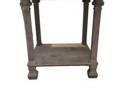 $225 USD     Grey Distressed Fluted Legged Wood Side End Table HR177-31     Description: The neutral, distressed finish of this Accent Table makes it easy to pair with any decor design. Pair it with colorful decorative accessories for extra pop!
Dimensions: 26 x 24 x 30"H
Condition:
Local pick up Washington, D.C.  Contact us for shipper suggestions.     https://goodbyhello.com/products/grey-distressed-wood-side-end-table-hr177-31?_pos=25&_sid=f3a74cf28&_ss=r