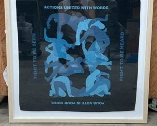 $225 - Xavier Schipani Exclusive Special Edition Scarf Framed Art HR177-4                                                                                     Exclusive Renowned Artists Partner with eBay to Design Bandanas for Democracy; The Initiative Titled "Artists Band Together" Supports Grassroots "Get Out the Vote" Programs in the US.  100% of proceeds supported voter-registration organizations, Mijente, Rise and Woke Vote.  Framed

Dimensions: 25 x 25

Local pick up Bethesda, MD.  Contact us for shipper suggestions.