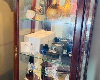 lighted curio cabinet