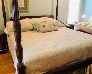 Rice  King  Bed with gorgeous  bedding