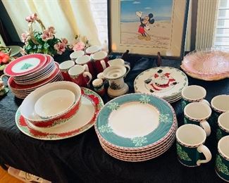 all  unused  Fitz and  Floyd Christmas  dishware