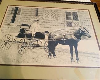 Ed Reaume  (1945-2010) was a noted Pointillist artist from the New Orleans  area.  Pointillism is art made by pencil dots.  Our  estate  has a  collection of seven of his  signed prints