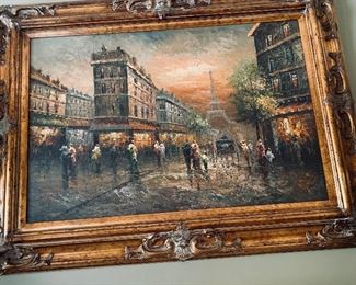Large  Paris  framed  scene