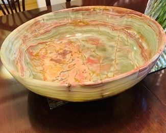 Gorgeous very large bowl made completely of stone